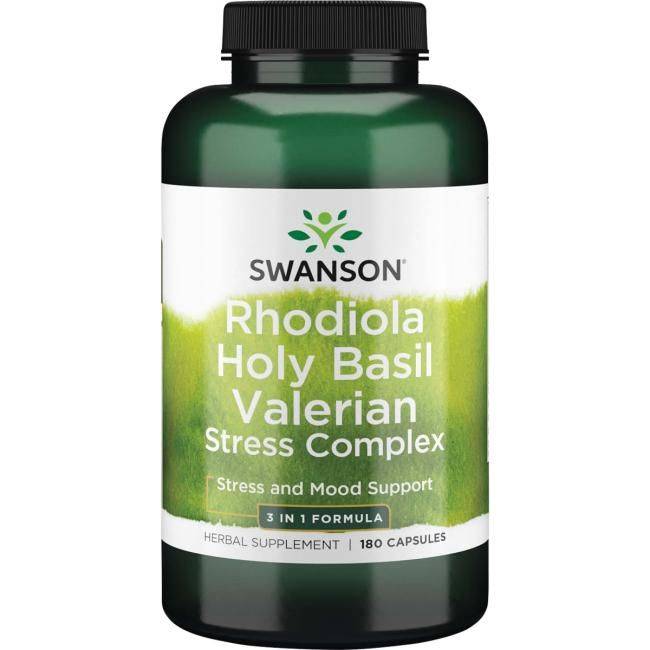 SW1114 -  Rhodiola Holy Basil Valerian Stress Complex (180 Caps) 