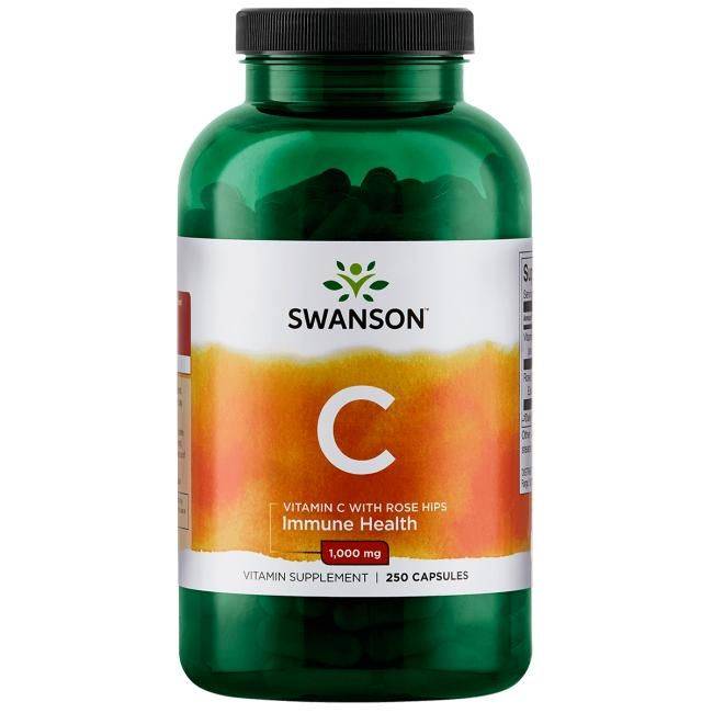 SW106 -  Vitamin C 1000 + Rosehips (250 Caps, 1000mg) 