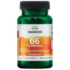 Vitamin B6 - Pyridoxin (100 kapsler, 100 mg)