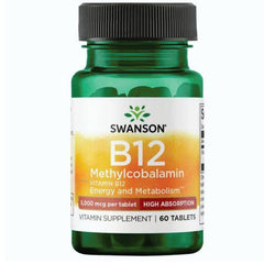 Vitamin B-12 Methylcobalamin (60 tabletter, 5000 mcg)