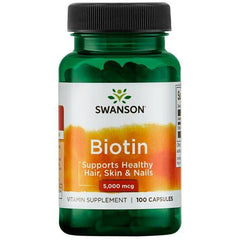 Biotin (100 kapsler, 5000 mcg)